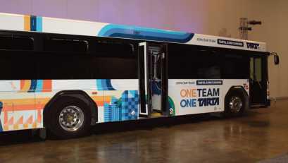 A new bus in the TARTA fleet.