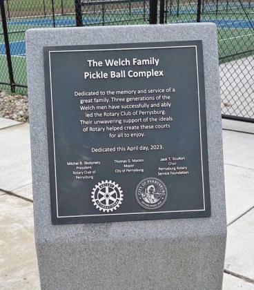 Pickleball courts to be dedicated in honor of Welch Publishing family members