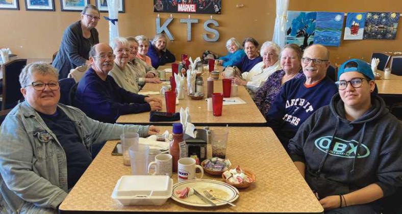 Thirteen seniors from Friendship Park Community Center dined at KT’s Diner on February 20.